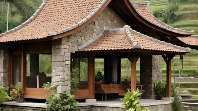 Ilustrasi Desain Rumah dengan Pendopo (Sumber Gambar: Meta AI)