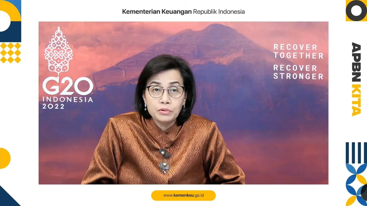 Menteri Keuangan (Menkeu) Sri Mulyani Indrawati  dalam konferensi pers APBN KiTa Agustus 2022, Kamis (11/8/2022).