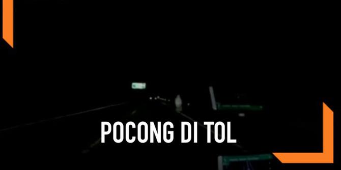 VIDEO: Sosok Mirip Pocong Tertangkap Kamera di Jalan Tol