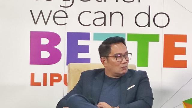 Ridwan Kamil mantan gubernur Jawa Barat 2018-2023 di acara Climate Talk, Bisnis Karbon, Solusi Atau Perangkap Bagi Indonesia. (Liputan6.com/Alya Felicia Syahputri)