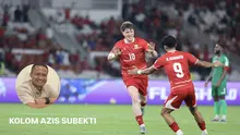 Oley Romeny merayakan gol Timnas Indonesia saat berjumpa Saint Kitts and Nevis dalam ajang FIFA Series di SUGBK, Jumat (28/3/2026). (Bola.com/M. Iqbal Ikhsan)