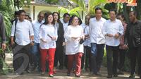 Di dalam rombongan Megawati, tampak Gubernur DKI Joko Widodo (Jokowi), yang juga capres PDIP (Liputan6.com/Herman Zakharia)