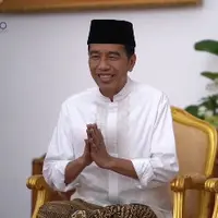 Presiden Jokowi dan Wapres Ma'ruf Amin mengucapkan Selamat Idul Fitri saat silaturahmi virtual (instagram/jokowi)