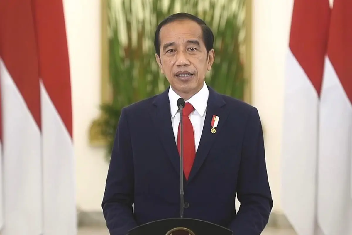 Jokowi saat pidato kunci pada acara Kongres ke-6 Ikatan Jurnalis Televisi Indonesia (IJTI)