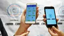 Tampilan Aplikasi Ikan Segar Indonesia dalam Android & IOS ditunjukkan saat peluncuran di Jakarta, Kamis (30/11). Kosumen kini bisa lebih mudah membeli ikan segar melalui aplikasi mobile tersebut. (Liputan6.com/Pool/Ridho)