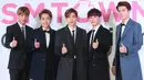 Boyband asal Korea, EXO, kembali meneruskan prestasi gemilangnya di dunia musik Korea. (Bintang/EPA)