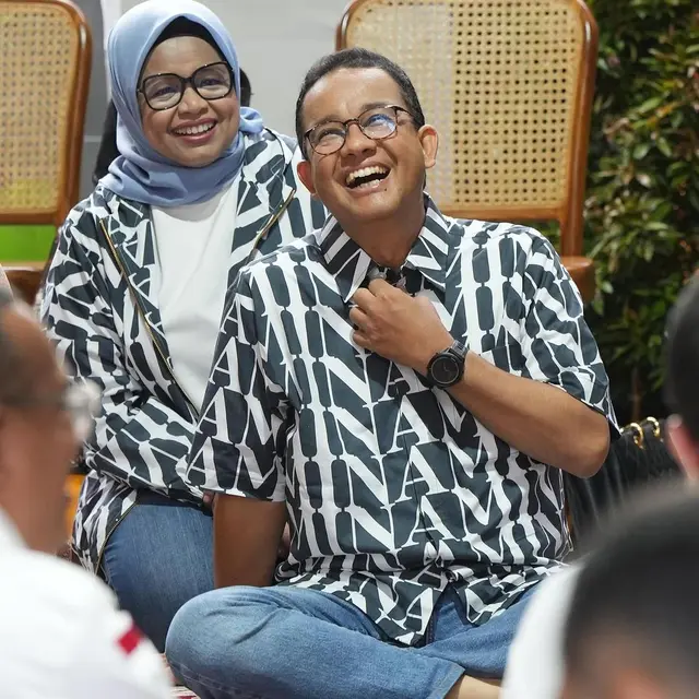 Anies Baswedan Tampil Serasi dengan Fery Farhati dengan Atasan Monogram Amin, Dian Pelangi Kebanjiran Pesanan