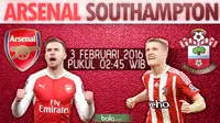 Susunan Pemain Arsenal Vs Southampton