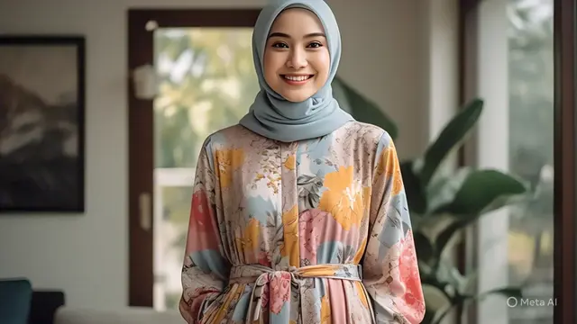 Gamis Motif untuk Wanita Usia 30-an