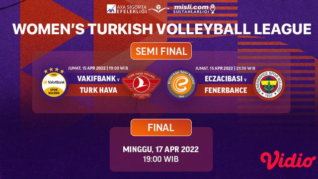 Live Streaming Pertandingan Final Women’s Turkish Volleyball League di Vidio Pekan Ini