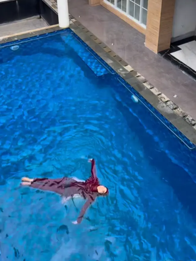 Potret Kolam Renang di Rumah Baru Ria Ricis