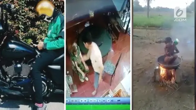 Video Hit hari ini hadir dari bocah yang mandi di atas tungku,  ojek online pakai moge, dan anak durhaka yang tampar ibu akhirnya minta maaf.