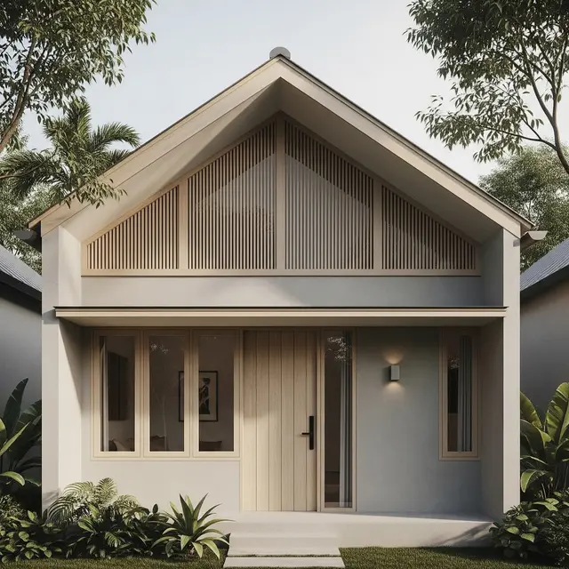 Model Rumah Desa Japandi Minimalis (Image by Gemini AI)