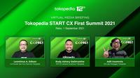 Tokopedia menggelar acara virtual media briefing Tokopedia START CX First Summit 2021, Rabu (1/9/2021) (Foto: Tokopedia)