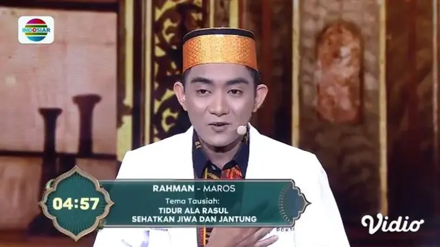 Ilmu Kedokteran yang Dimiliki Rahman (Maros) Mendukung Penampilan Tausiyahnya dengan Tema “Tidur Ala Rasul, Sehatkan Jiwa dan Jantung”.