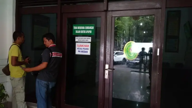 Suasana PN Medan usai OTT KPK