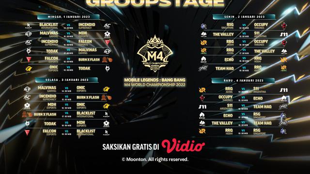 Jadwal dan Live Streaming Mobile Legends M4 World Championship Pekan Ini di Vidio