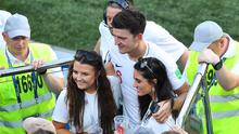 Fern Hawkins, Tunangan bek Manchester United (MU), Harry Maguire (AFP/Franck Fife)