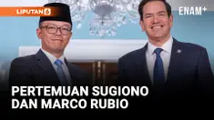 MENLU RI SUGIONO BERTEMU DENGAN MENLU AS MARCO RUBIO BAHAS TARIF TRUMP