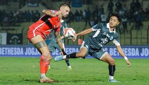 PSIM Yogyakarta meraih kemenangan dua gol tanpa balas atas Malut United pada laga pekan ke-32 BRI Super League 2025/2026 di Stadion Sultan Agung (SSA), Bantul, Minggu (10/5/2026) malam WIB. (dok. PSIM Yogyakarta)
