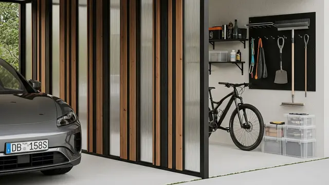 Desain Carport Menyatu dengan Ruangan Penyimpanan