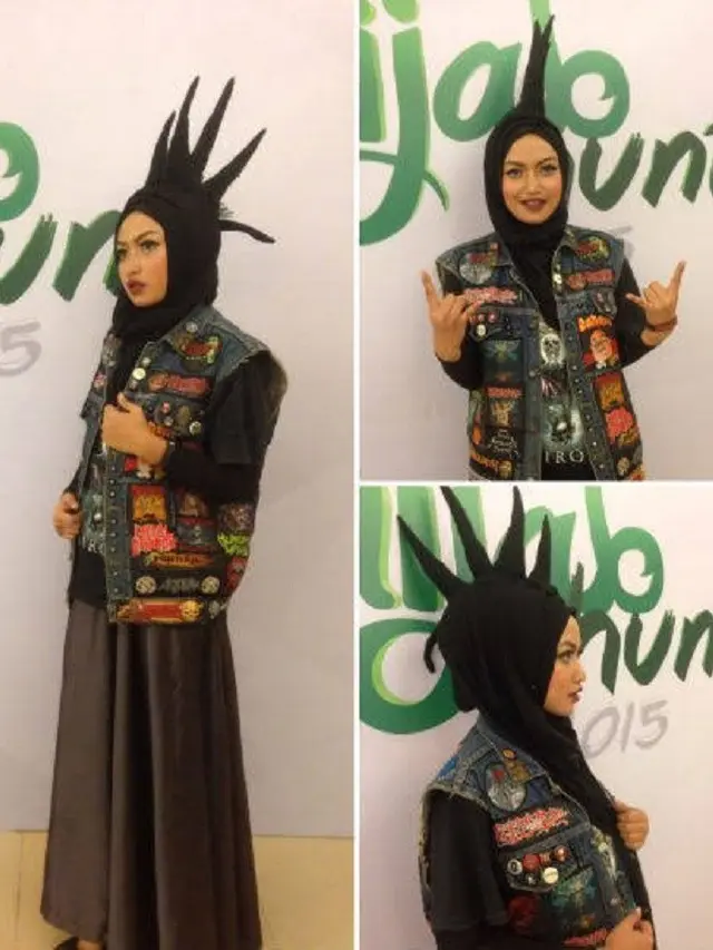 Gaya Nyentrik Hijab Mohawk