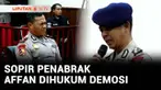 Bripka Rohmat anggota Brimob sekaligus sopir kendaraan taktis yang menabrak pengemudi ojek online hingga tewas diberi sanksi penurunan jabatan (demosi) selama 7 tahun di Sidang Komisi Kode Etik Polri.