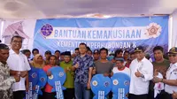 Menhub Budi bertemu korban gempa Lombok (Liputan6.com/dokumentasi humas Menhub)