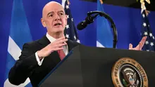 Presiden FIFA, Gianni Infantino, berbicara selama resepsi FIFA di Trump Tower di New York pada 17 Juli 2026. (Mandel NGAN/AFP)