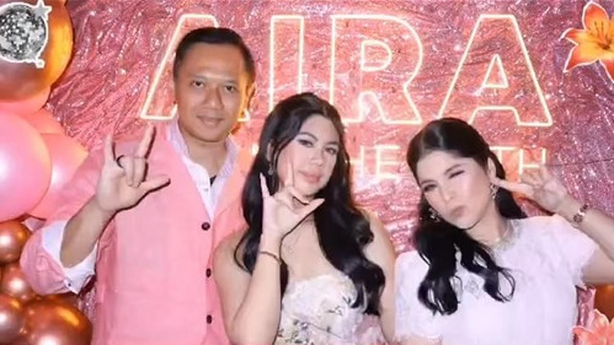 6 Foto Detail Dress Brokat Soft Pink Annisa Yudhoyono di Pesta Ultah ke-17 Almira, Tampil Elegan