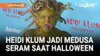 Model dan presenter Heidi Klum tampil mencuri perhatian di pesta Halloween tahunan di New York dengan kostum Medusa. Ia menghabiskan 10 jam untuk riasan dan busana, sementara suaminya, Tom Kaulitz, tampil sebagai manusia batu.
