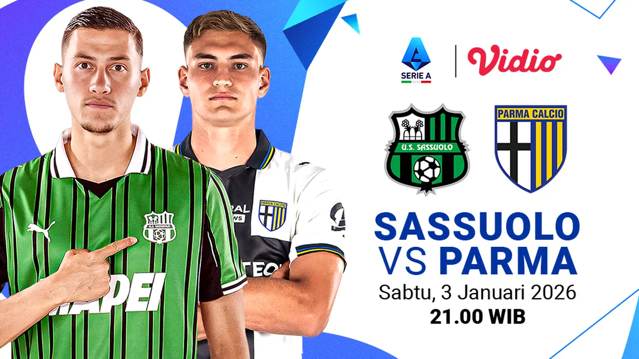 Saksikan Sassuolo vs Parma eksklusif di Vidio. (dok. vidio.com)