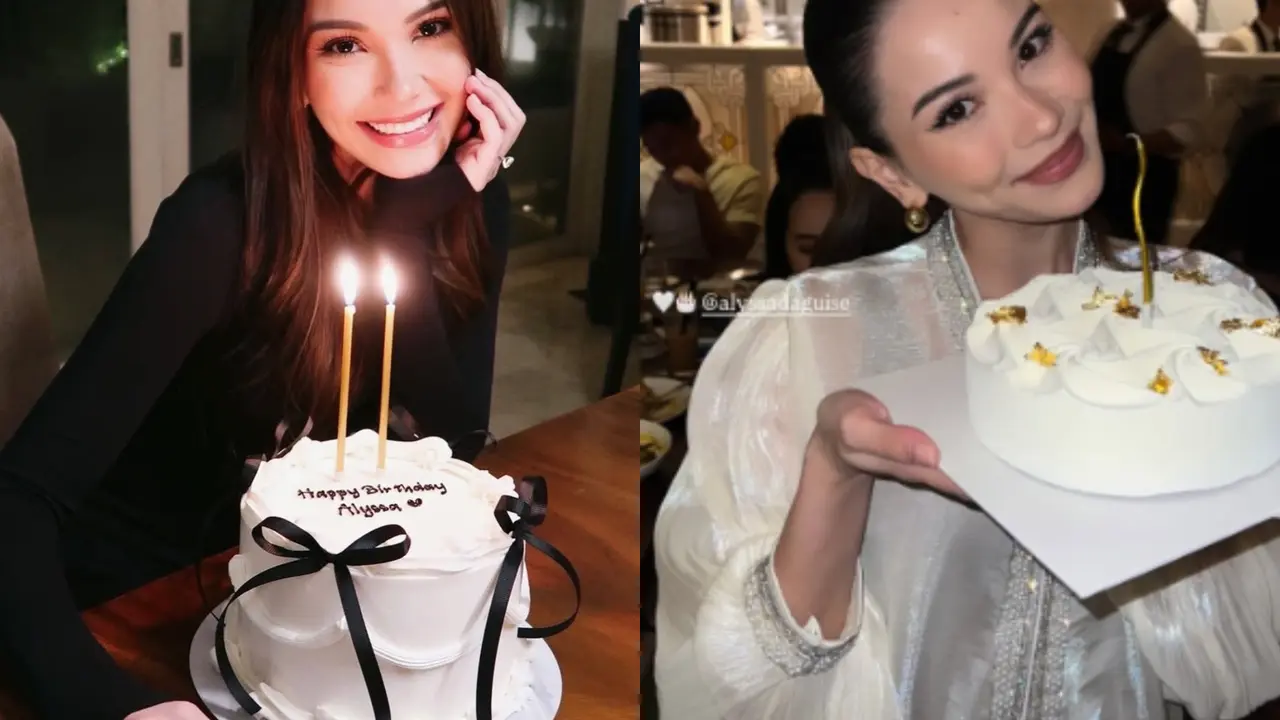 Gaya Kontras Alyssa Daguise Rayakan Ulang Tahun ke-27, dari Dress Hitam Jadi Modest Wear Putih