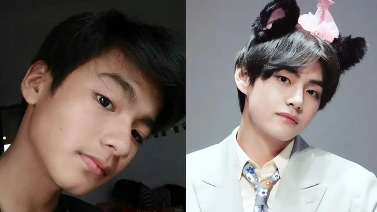 Mirip V BTS (Sumber: Instagram/marcellangg)