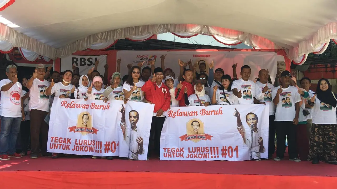 Ratusan Relawan Buruh Sahabat Jokowi (RBSJ)