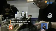 Pemuda ini biayai kuliah dengan jasa cuci sepatu hingga meraih gelar dokter di universitas ternama.