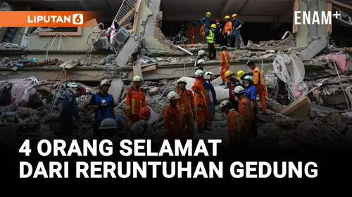 VIDEO: 4 Orang Diselamatkan dari Reruntuhan Bangunan yang Dilanda Gempa di Mandalay Myanmar