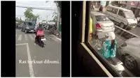 Potret Emak-Emak di Lampu Merah. (Sumber: X/@humorinaja dan 1cak.com)