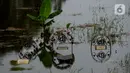 Sejumlah makam di Tempat Pemakaman Umum (TPU) Tanah Kusir terendam banjir, Jakarta, Jumat (3/1/2020). TPU Tanah Kusir terendam banjir setelah Kali Pesanggrahan meluap akibat intensitas hujan  yang tinggi pada Rabu lalu. (merdeka.com/Imam Buhori)