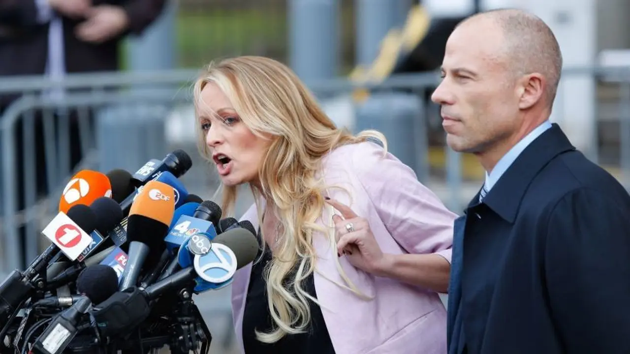 Bintang porno Stormy Daniels, yang mengaku berselingkuh dengan Donald Trump. (AFP)