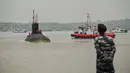 Latihan perang gabungan antara Indonesia dan Rusia ini berlangsung di perairan Laut Jawa. (JUNI KRISWANTO/AFP)