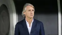 Mantan pelatih Inter Milan, Roberto Mancini, tertarik untuk kembali berkarier di Inggris.(AFP/Karim Jaafar)