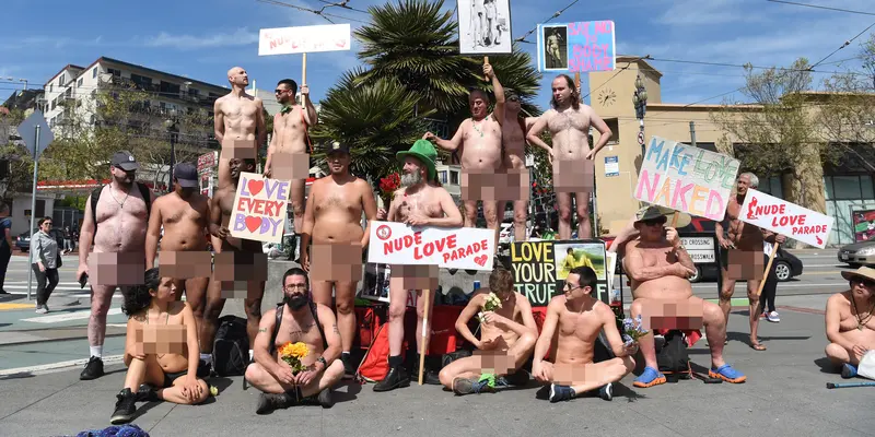 Telanjang, Kaum Nudis Pawai Keliling San Fransisco