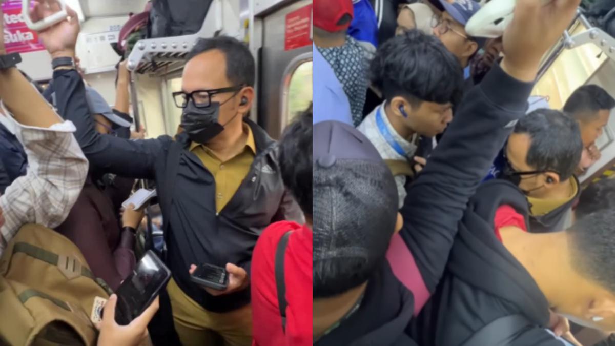 Momen Wakil Menteri Ngantor Naik KRL, Merasakan Desak-desakan dengan Penumpang Lain Saking Kereta Penuh