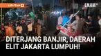 Banjir setinggi lebih dari satu meter melanda kawasan elit Kemang dan Mampang, Jakarta Selatan, Kamis malam (30/10). Akibatnya, akses lalu lintas dari Jalan Kemang Raya menuju Pangeran Antasari lumpuh total.