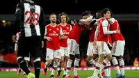 Arsenal meraih kemenangan 4-0 atas Newcastle United pada laga pekan ke-26 Premier League, di Stadion Emirates, Minggu (16/2/2020) malam WIB. (AFP/Ian Kington)