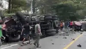 Kecelakaan Maut Sibolangit, Truk Galon Alami Rem Blong Hantam 8 Kendaraan