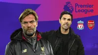 Prediksi Liverpool vs Arsenal: Jurgen Klopp vs Mikel Arteta. (Bola.com/Dody Iryawan)