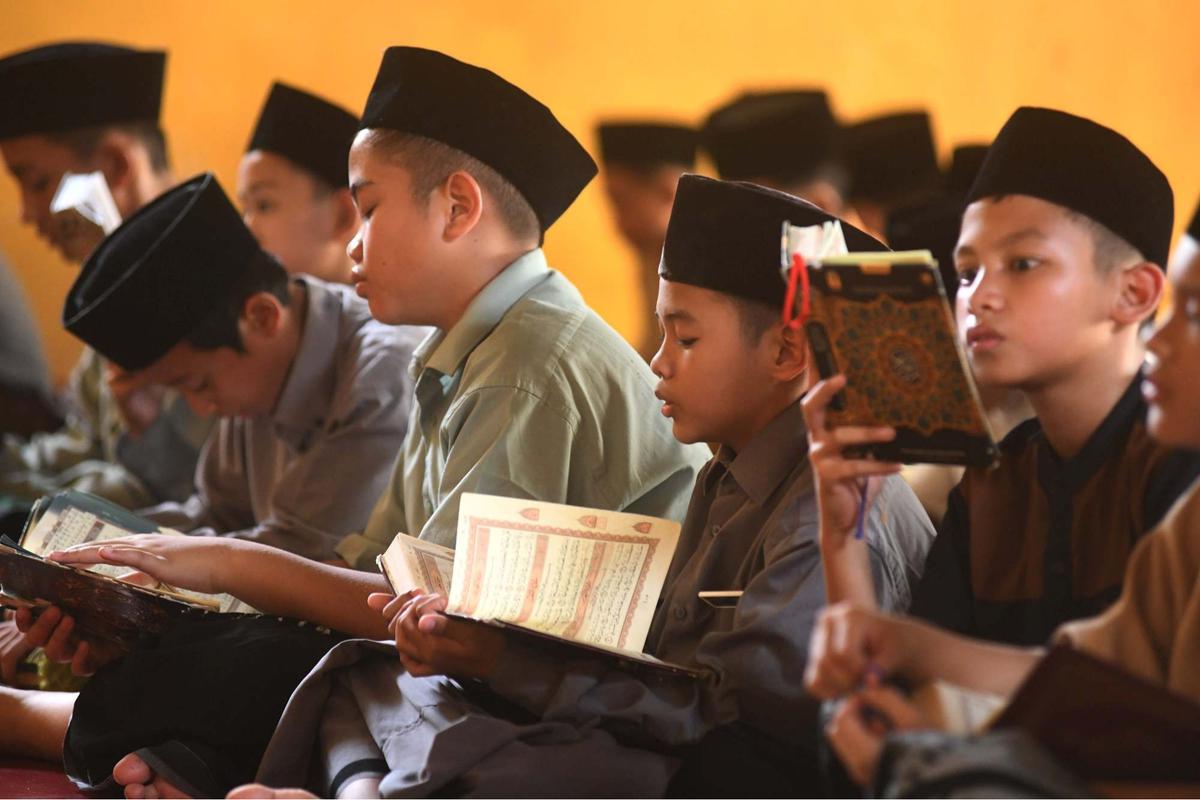 Santri bertadarus Alquran di Depok