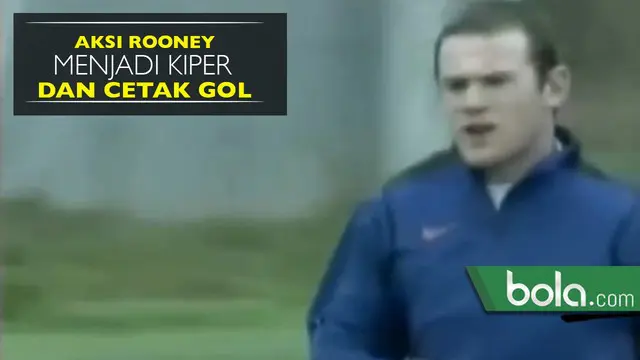 Aksi Rooney menjadi kiper dan mencetak gol pada saat Manchester United latihan